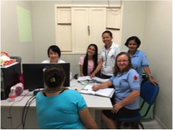 Figura 1: Equipe 39 realizando o acolhimento na quinta-feira.